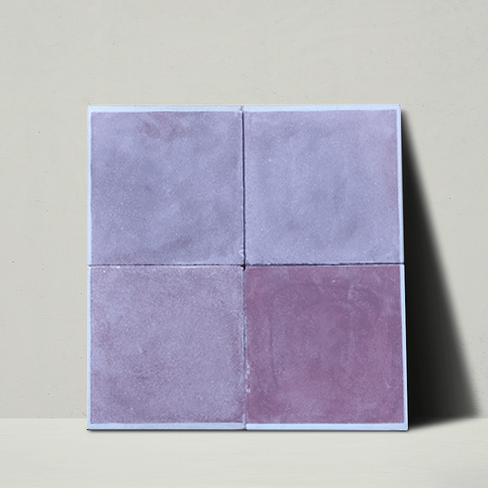 Rojo Blanco Matte Tile